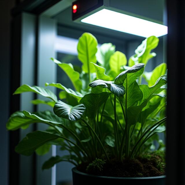 Rare houseplants with exotic plant care and custom lighting