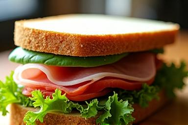 Et fristende smørbrød med lokal spekeskinke og friske grønnsaker.